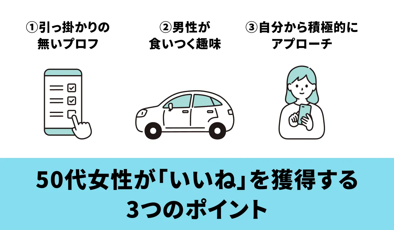 50代女性が「いいね」を獲得するために意識したい3つのポイント