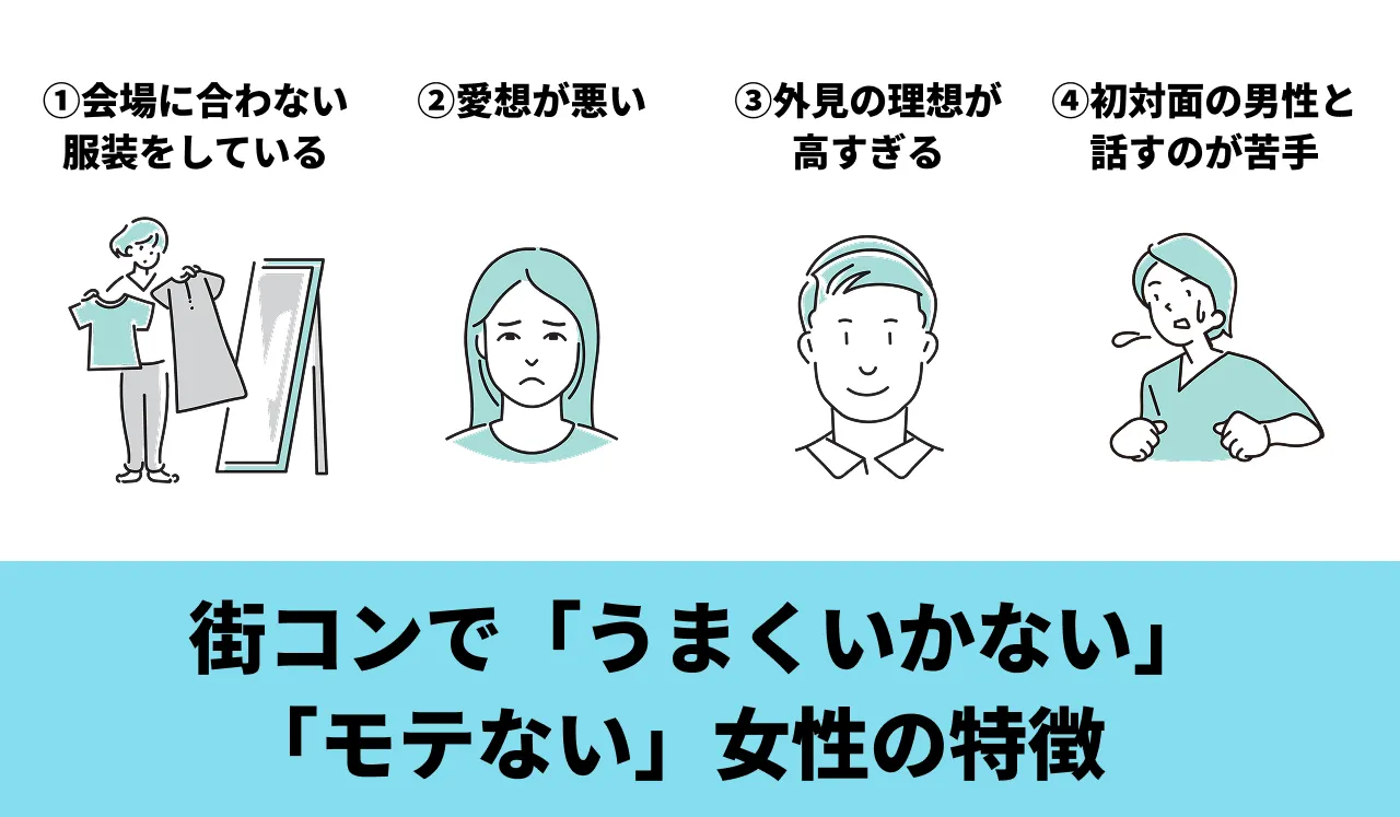 街コンで「うまくいかない」「モテない」女性の特徴