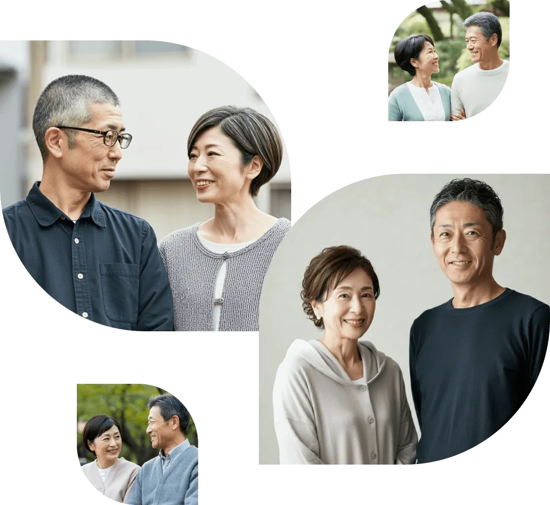 マッチングアプリGoensで出会いがあった50代60代のカップル
